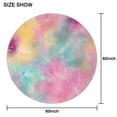 thumbnail image 6 of Colorful Floral Pattern Round Tablecloth 60"x60",Wrinkle Wipeable Table Cloth for Kitchen Dining Room Picnic Patio Party, 6 of 6