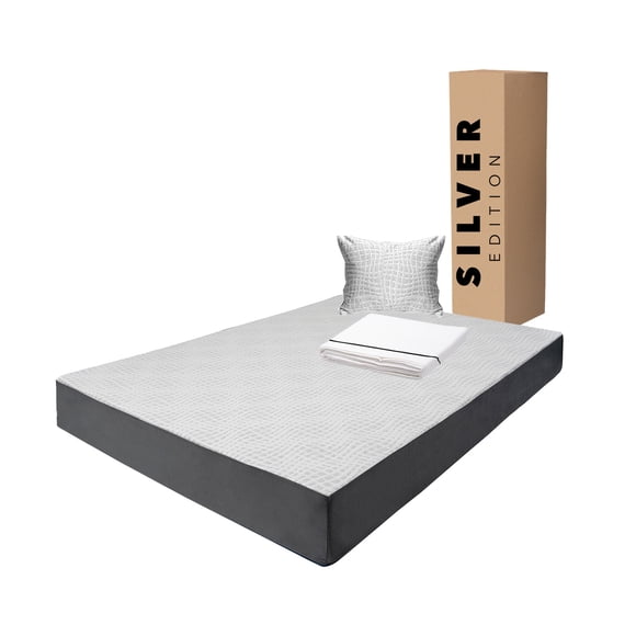 Colchón Individual en Caja 20 cm + Juego Sábanas y Almohada