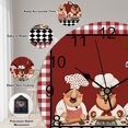 thumbnail image 5 of Wall Clock Red Cooking Chefs Clocks PVC Silent Non-Ticking Battery Operated Decorative Funny Cooker Checked Plaid Round Clock for Home Living Room Kitchen Bedroom Office School Wall Decor 10 Inch, 5 of 9