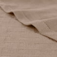 thumbnail image 3 of Superior Basketweave All-Season Cotton Blanket, California King, Khaki, 3 of 11