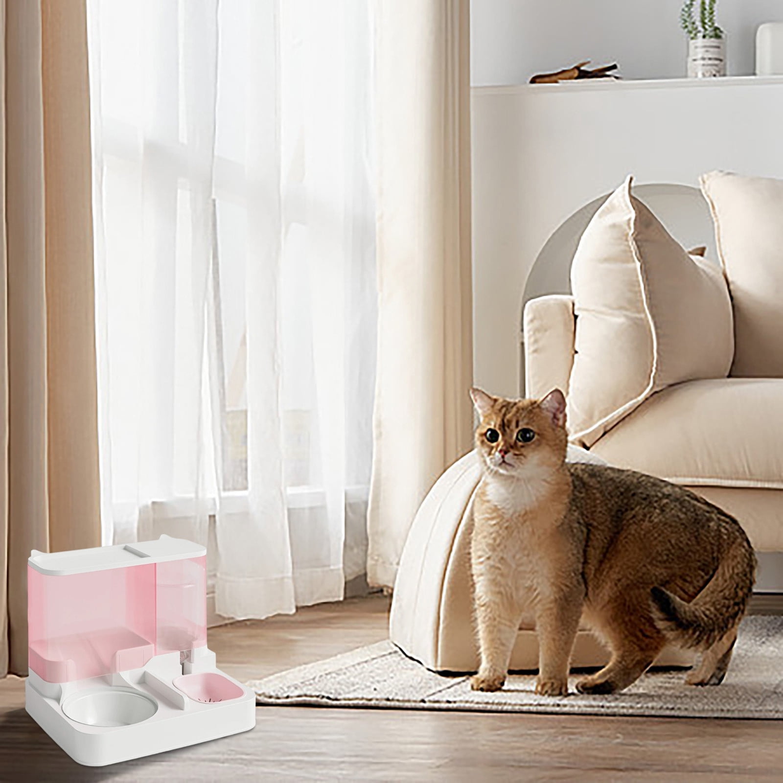 Automatic Pet Feeder for Cats & Small Dogs, 2-in-1 Smart Food Dispenser with Precise Meal Scheduling & Portion Control - Indoor Feeding Solution(Basic bowl)