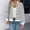 *White, variant on ClodeEU Women's Striped Waffle Jacket With Pockets,Long Sleeve Zip Up Casual Jacket, Lightweight Sweatshirts White,Womens Plus L