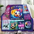 thumbnail image 2 of Soccer Girls Blanket,Soft Cozy Flannel Soccer Gifts for Girls,Soccer Blankets and Throws Bed Sofa Christmas Birthday Gifts for Soccer Lovers Soccer Team 80"x60", 2 of 6