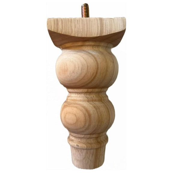 DyGTyX 5 inch Sofa Legs, Pack of 4, Wood Furniture Legs Round Couch Legs Unfinished Traditional Modern Replacement Legs for Armchair Recliner Upholstery Supply DIY