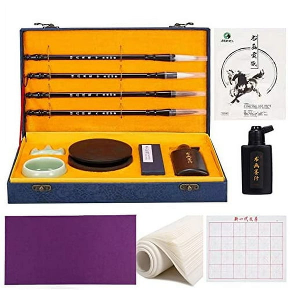 corciosy chinese calligraphy Brushes gift Set,Professional Sumi Water Writing, Painting Set for Beginners