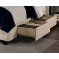 thumbnail image 2 of Newport Fabric Upholstered "Steel-Core" Platform King Bed/4-Drawers Ivory, 2 of 5