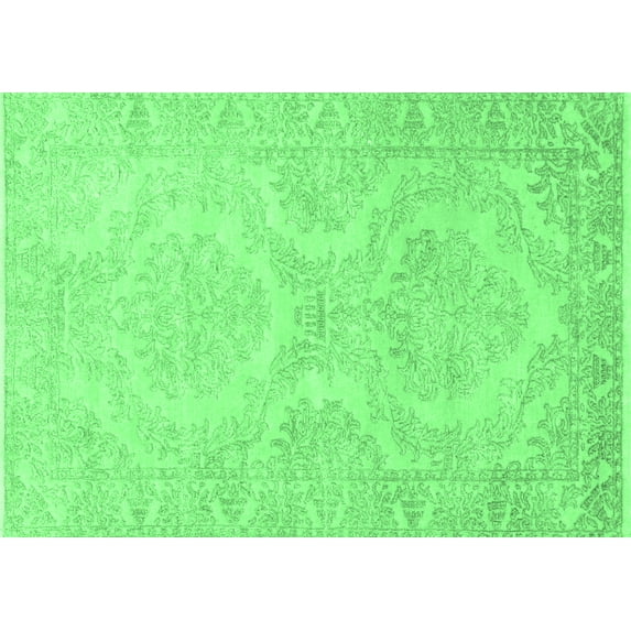 Ahgly Company Indoor Rectangle Persian Emerald Green Traditional Area Rugs, 3' x 5'