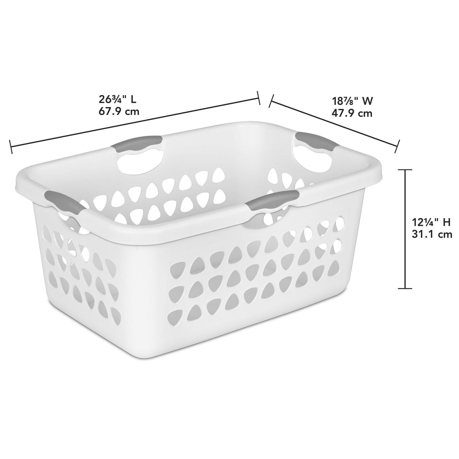 Sterilite 71L Ultra™ Laundry Basket- White, 71L