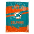 thumbnail image 2 of Miami Dolphins Slanted Stripe 4-Piece Twin Bed Set, 2 of 3