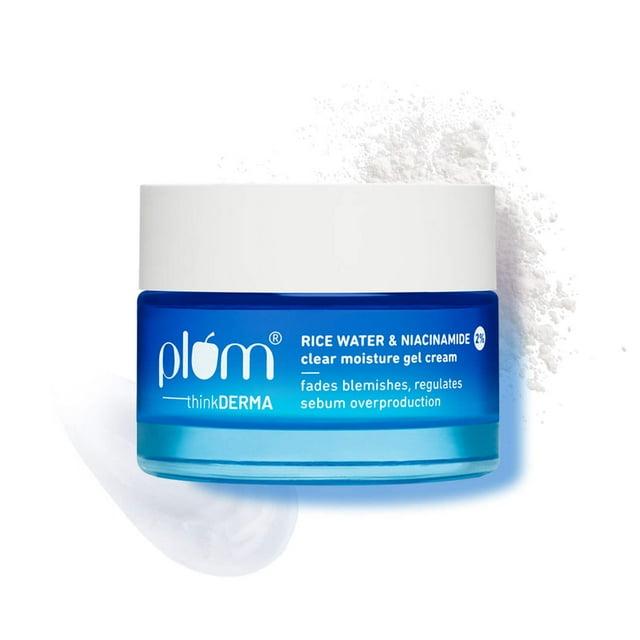 Plum Goodness thinkDERMA Gel-Crème Hydratant Clair à l'Eau de Riz Niacinamide - 50 g