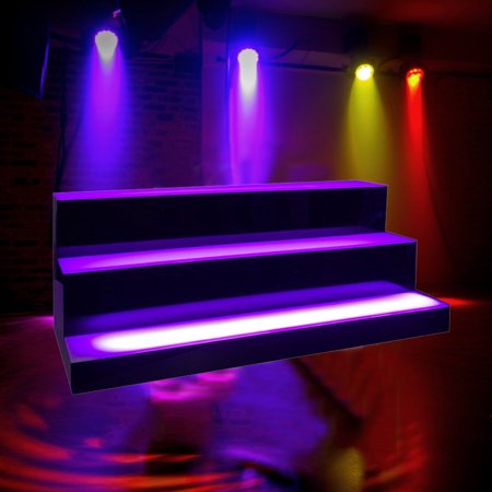 YILIKISS 39.37  3Step 3 Tier LED Light Back Bar Liquor Bottle Shelf Glowing Display Stand