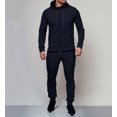 thumbnail image 2 of ITFABS Men 2PCS Set, Long Sleeve Straps Hoodie Zip Top, Long Loose Straps Pants, 2 of 2