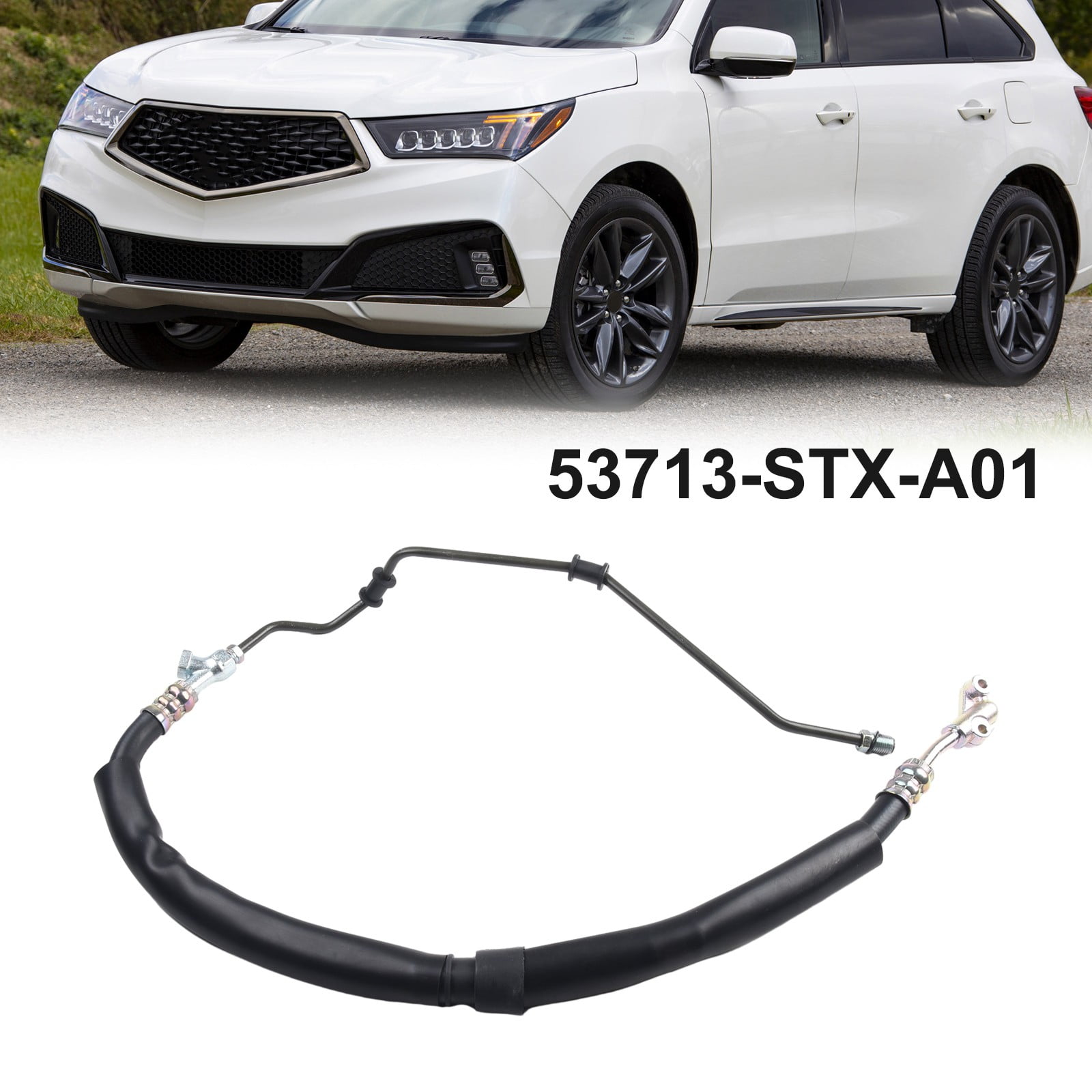 Power Steering Pressure Line Hose – For Acura MDX 2007-2009 3.7L (Direct Fit)