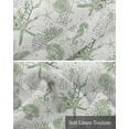thumbnail image 6 of Sage Green Starfish Kitchen Valances for Windows Farmhouse Linen Window Valance Curtain for Living Room Window Treatment Coastal Nautical Coral Rudder Shell Valance Rod Pocket Topper, 42 x 18 Inch, 6 of 6