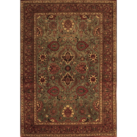 Ahgly Company Indoor Rectangle Persian Brown Traditional Area Rugs, 5' x 7'