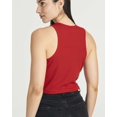 thumbnail image 4 of Real Essentials 5 Pack: Women's Ribbed Sleeveless Cropped Racerback Tank Top Casual Crop Top, 4 of 6