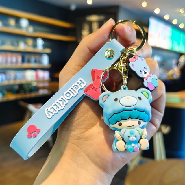 Llavero Sanrio My Melody para niños, colgante de bolsa de abrazo, Cinnamoroll, accesorios de dibujos animados de Sanrio, regalos de juguetes, nuevo Fivean unisex
