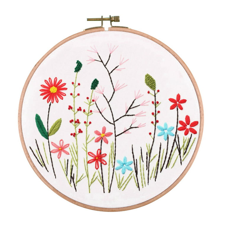 Make flower embroidery kit