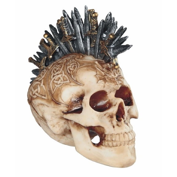 FC Design 7"W Skull Head with Sword on Top Statue Fantasy Decoration Figurine