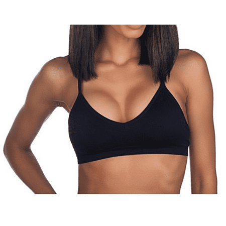 - Anemone Seamless V-Neck Padded Sports Bra Cami w/Adjustable Straps & Removable Padding in Different Colors & Sizes