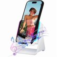thumbnail image 1 of wonima11 5-in-1 Wireless Induction Bluetooth Speaker with Stand - Featuring RGB Ambient Light, Stereo Sound, 3500mAh Rechargeable, Universal Compatible for iPhone and Android (White), 1 of 1