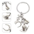 thumbnail image 2 of KAKOWELY Cowboy Theme Key Chain Backpack Pendant Creative Metal Key Ring Hanging Decor,2.99"X1.18"X0.08", 2 of 4
