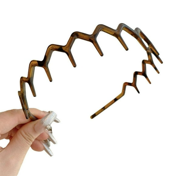 LEEYNEER Face Washing Zig Zag Headbands Plastic Sharks Tooth Men Comb Hair Fo