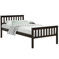 Topbuy Pine Wood Easy Clean Platform Bed, Twin, Espresso