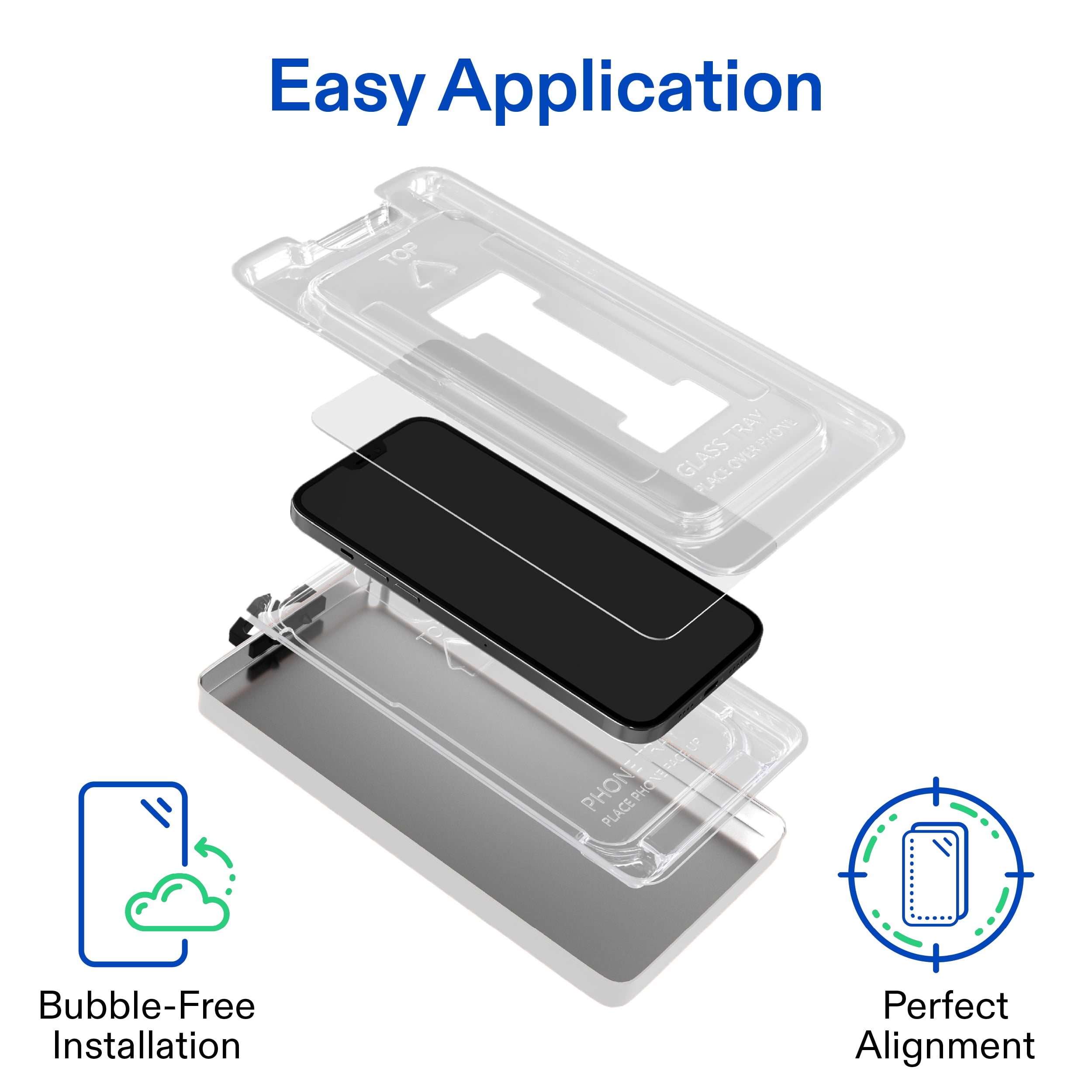 onn Corning Glass Screen Protector for iPhone Air, Made with Durable Glass by Corning, with Easy Application Tray