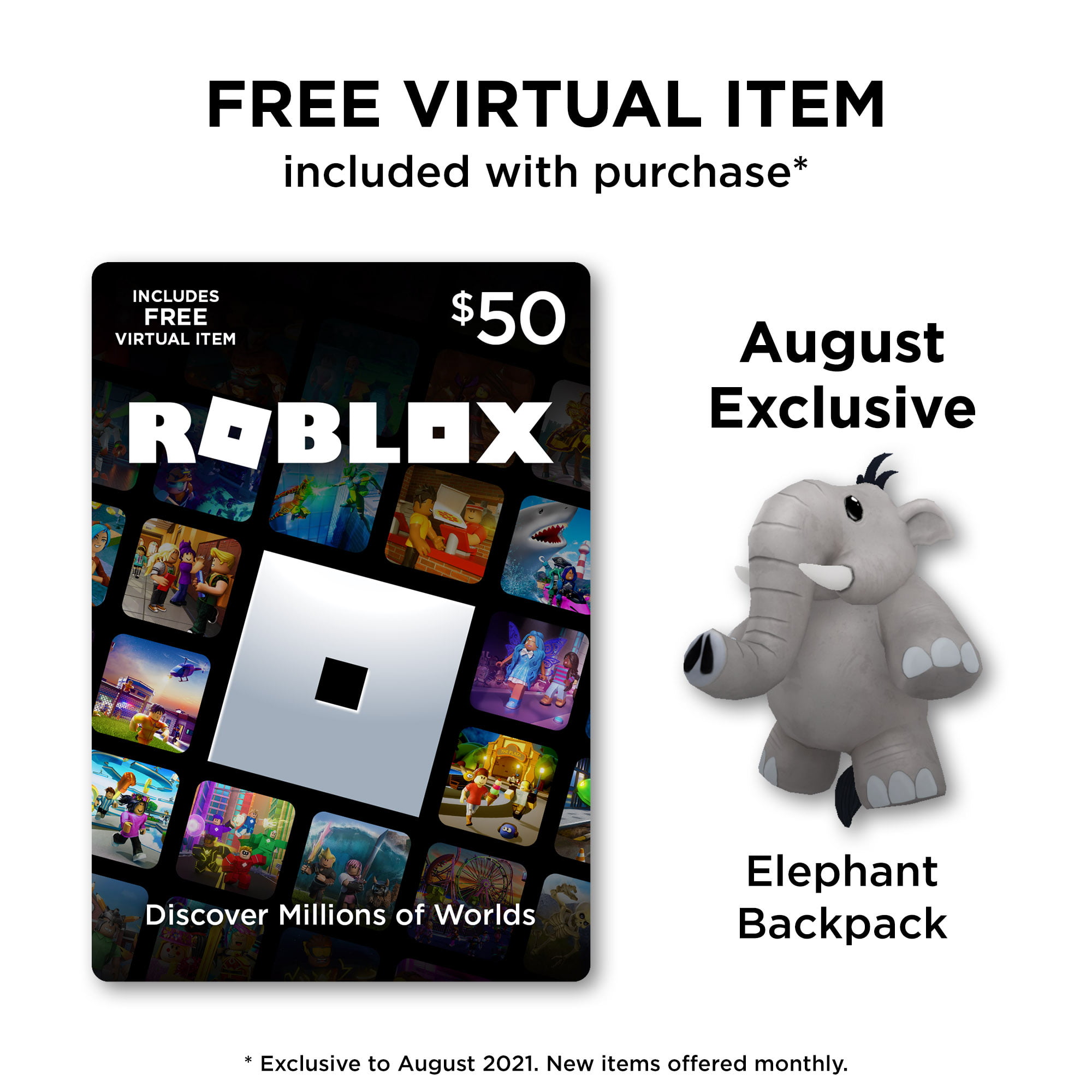 Roblox 50 Digital Gift Card [Includes Exclusive Virtual Item] [Digital