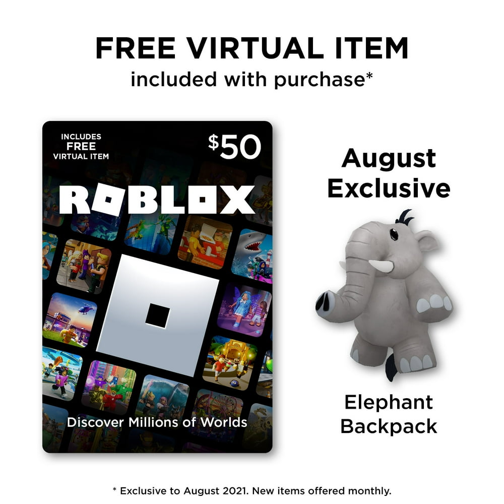 Roblox 50 Digital Gift Card [Includes Exclusive Virtual Item] [Digital Download]