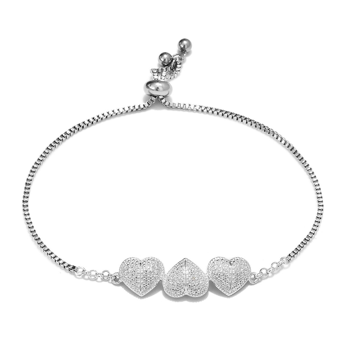 Shop LC Shop LC 925 Sterling Silver Diamond Elegant Fashion Bracelet