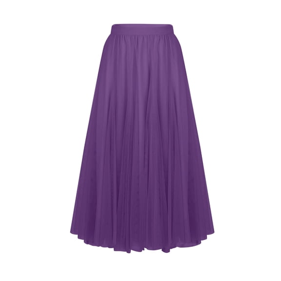 Mifsaly High Waisted Skirts for Women A-Line Maxi Tulle Skirt Layered Pleated Flowy Elegant Wedding Guest Cocktail Occasion Date Outfits L