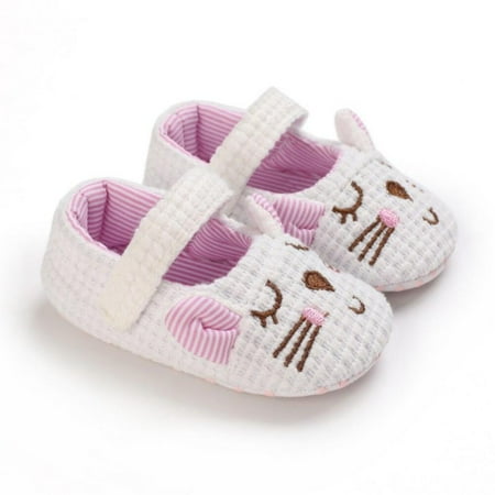 

Elaydool Baby Shoes ForBorn Boys Girls Cartoon Toddler First Walkers Buckle Cute Non-slip Cute Bear Shoes