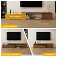 thumbnail image 5 of Homary Fero Minimalist Walnut Rectangle Extendable TV Stand with 3 Drawers Up to 120", 5 of 12