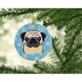 thumbnail image 2 of Snowflake Fawn Pug Ceramic Ornament, 2 of 2