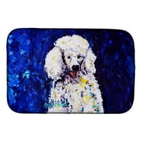 Carolines Treasures MW2090DDM 21 x 14 in. Louie White Poodle Dish Drying Mat