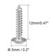 thumbnail image 3 of Tornillos autorroscantes de cabeza plana Uxcell 0.09'' x 0.47'' fijaciones de tornillos pernos de acero inoxidable 304 tono plateado 50 piezas, 3 of 3