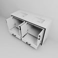 thumbnail image 5 of White Double Bath Vanity 60 In. W X 22 D With Marble Countertop - Solid Wood Frame, Soft Close, Scratch & Stain , 2 Cabinets And Drawers For Storage Space 60" 22" Counter Wood, To Scratches Stains,, 5 of 6