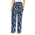thumbnail image 3 of Xecao Tropical Leaves Women's Straight Lounge Pajama Pants: The Epitome of Relaxed Sleepwear, 3 of 9