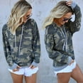 thumbnail image 3 of Chandail à Capuchon Camouflage pour Femmes, Coton, Design Uni, Chandail Décontracté, 3 of 5