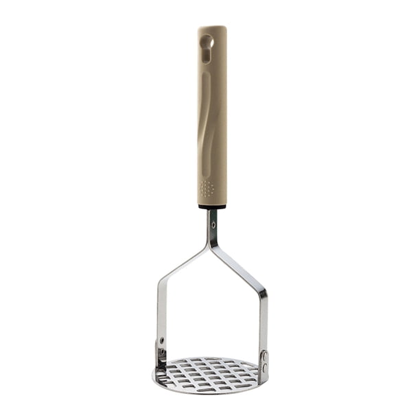 Machacador de patatas de acero inoxidable para un puré cremoso | Mango ergonómico de fácil agarre y orificio para colgar | Herramienta de cocina para papillas, verduras y purés
