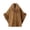 Brown, variant on Women Faux Fur Trim Cardigan Cloak Tweed Poncho Cape, Thick Warm Lined Wrap Coat for Fall Winter