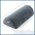 thumbnail image 6 of Half Moon Memory Foam Pillow, Semi-Roll Lumbar Support for Legs, Knees, Back and Head During Sleep - Gray Velour Cover - 17" x 5", 6 of 6