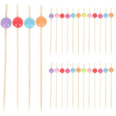

100pcs Cocktail Picks Disposable Cocktail Picks Food Snack Sticks Party Fruit Forks Party Supplies