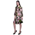 thumbnail image 4 of Moomaya Printed Womens Kimono Robes Short Satin Silk Bridal Robe Loungewear, 4 of 8