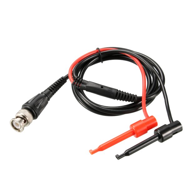 Coaxial Cable BNC Male to Test Hook 2.5A Oscilloscope Probe Test 100cm