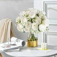 thumbnail image 2 of 4 pcs Faux Silk Peony Flowers, White Flower Decorations, 2 of 5