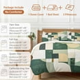thumbnail image 6 of Abstract Street Art Duvet Cover Set Full Size, Vintage Watercolor Green 4 Piece Soft Microfiber Bedding Set with 1 Duvet Cover, 1 Flat Sheet, 2 Pillowcases, 6 of 9