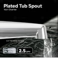 thumbnail image 4 of SUPPLYGIANT™ Tub Spout 1/2" FIP Nose Thread Non Diverter 7" Bathtub Faucet Chrome Plated Finish, 4 of 7